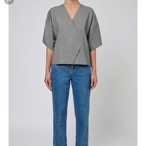 Topshop Boutique Houndstooth Kimono Top US SZ 2